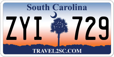 SC license plate ZYI729