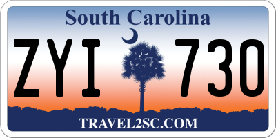 SC license plate ZYI730