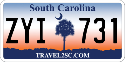 SC license plate ZYI731