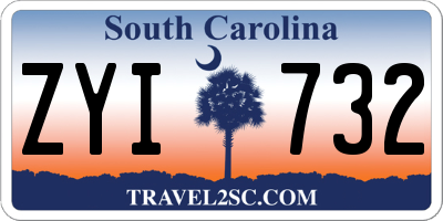 SC license plate ZYI732