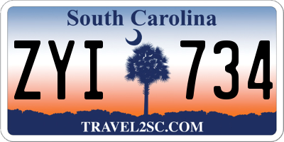 SC license plate ZYI734