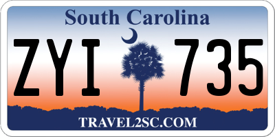 SC license plate ZYI735
