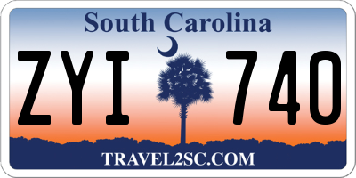 SC license plate ZYI740