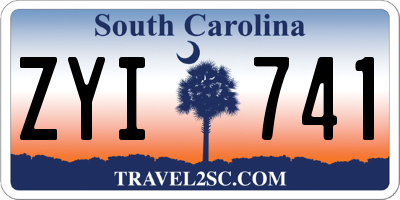 SC license plate ZYI741