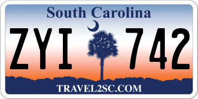 SC license plate ZYI742