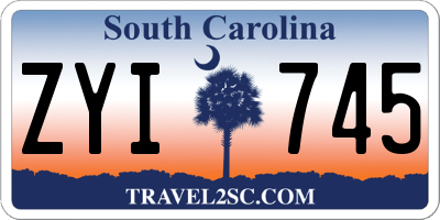 SC license plate ZYI745