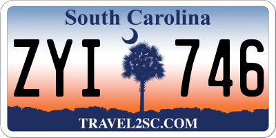 SC license plate ZYI746