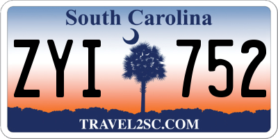 SC license plate ZYI752