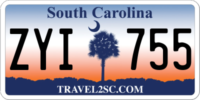 SC license plate ZYI755