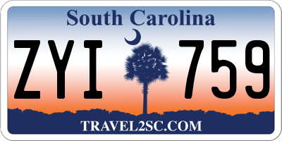 SC license plate ZYI759