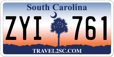 SC license plate ZYI761