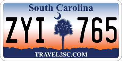 SC license plate ZYI765