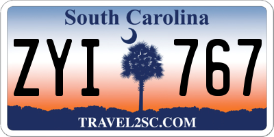 SC license plate ZYI767
