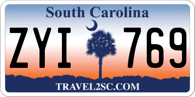 SC license plate ZYI769