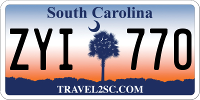 SC license plate ZYI770