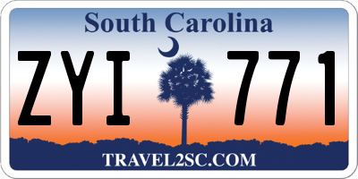 SC license plate ZYI771