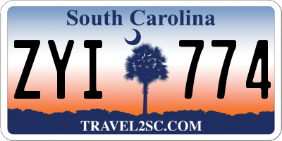 SC license plate ZYI774