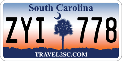 SC license plate ZYI778