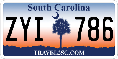SC license plate ZYI786