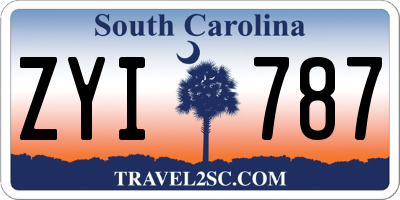 SC license plate ZYI787