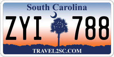 SC license plate ZYI788