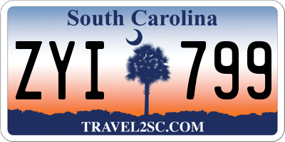 SC license plate ZYI799