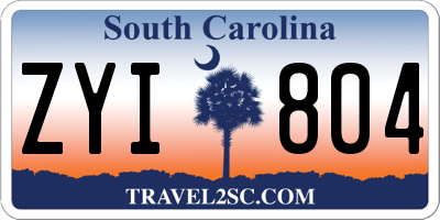 SC license plate ZYI804