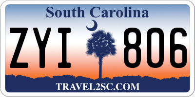 SC license plate ZYI806