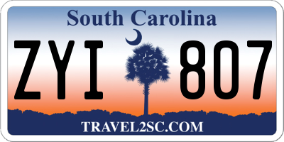 SC license plate ZYI807