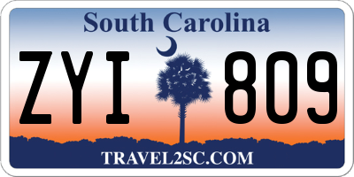 SC license plate ZYI809