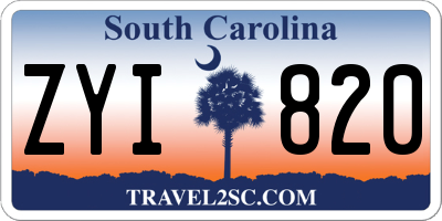 SC license plate ZYI820