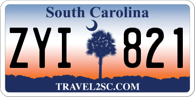SC license plate ZYI821
