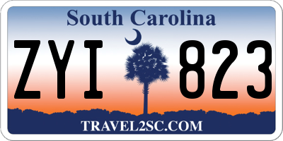 SC license plate ZYI823