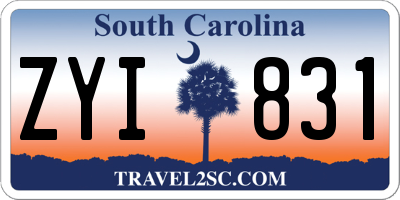 SC license plate ZYI831