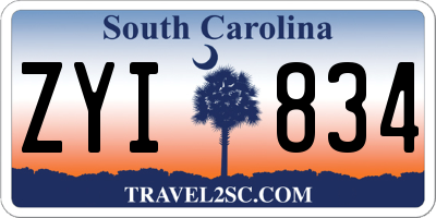 SC license plate ZYI834