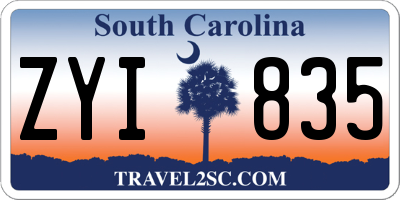 SC license plate ZYI835