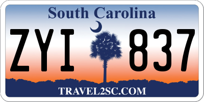 SC license plate ZYI837