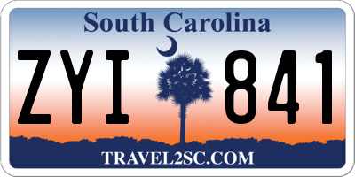 SC license plate ZYI841