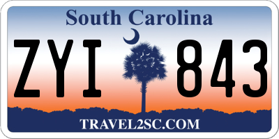 SC license plate ZYI843