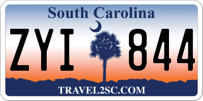 SC license plate ZYI844