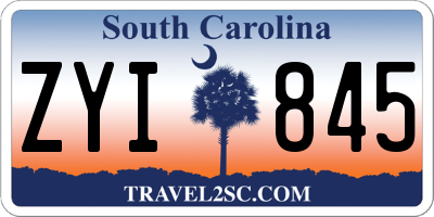 SC license plate ZYI845
