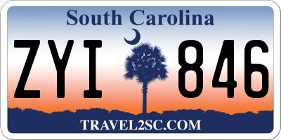 SC license plate ZYI846