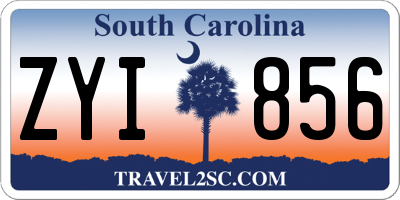 SC license plate ZYI856