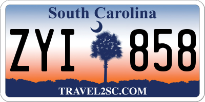SC license plate ZYI858