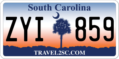 SC license plate ZYI859