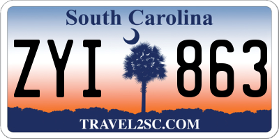 SC license plate ZYI863