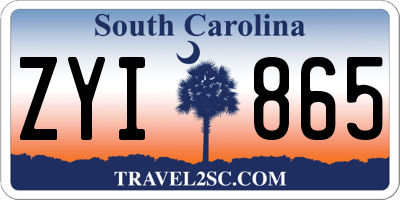 SC license plate ZYI865