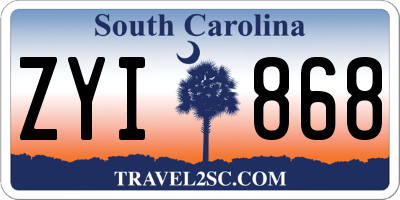 SC license plate ZYI868