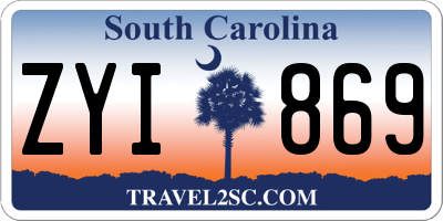SC license plate ZYI869