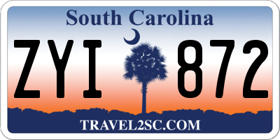 SC license plate ZYI872